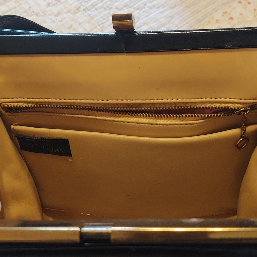 Caprice Vintage 1960s Women's Black Purse - Picture 8 of 11